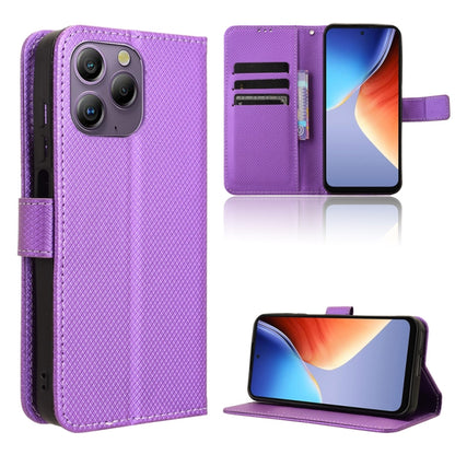 For Blackview A96 Diamond Texture Leather Phone Case(Purple) - More Brand by PMC Jewellery | Online Shopping South Africa | PMC Jewellery