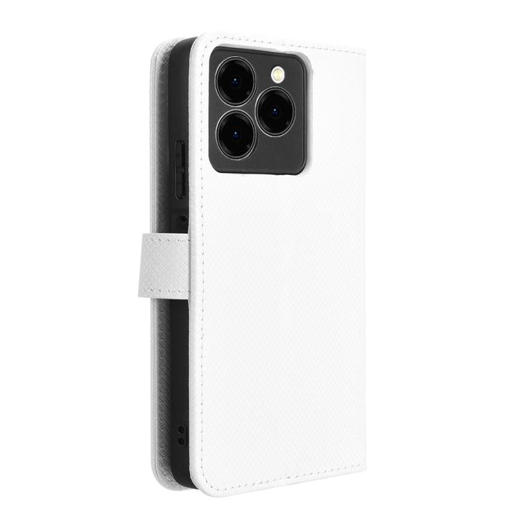 For Ulefone Note 20 Pro Diamond Texture Leather Phone Case(White) - Ulefone Cases by PMC TechLife | Online Shopping South Africa | PMC TechLife | Buy Now Pay Later Mobicred