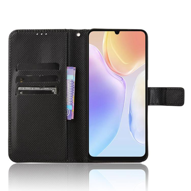 For Ulefone Note 20 Pro Diamond Texture Leather Phone Case(Black) - Ulefone Cases by PMC TechLife | Online Shopping South Africa | PMC TechLife | Buy Now Pay Later Mobicred