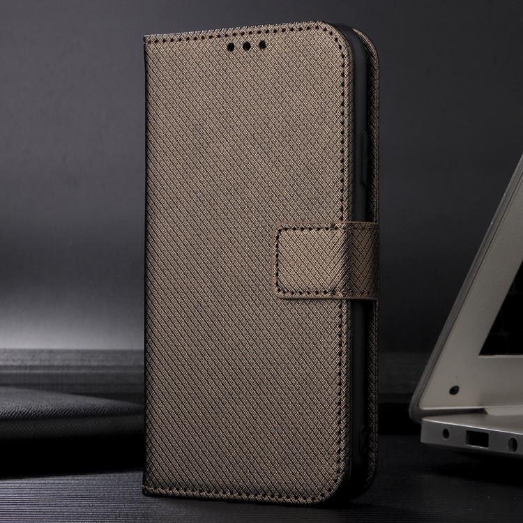 For Ulefone Note 20 Pro Diamond Texture Leather Phone Case(Brown) - Ulefone Cases by PMC TechLife | Online Shopping South Africa | PMC TechLife | Buy Now Pay Later Mobicred