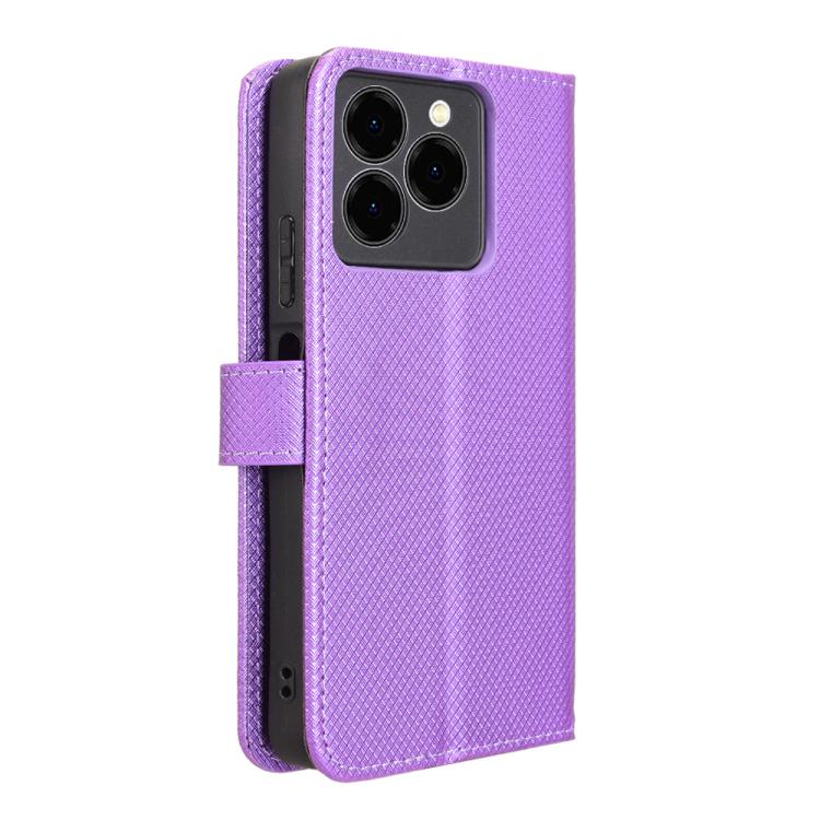 For Ulefone Note 20 Pro Diamond Texture Leather Phone Case(Purple) - Ulefone Cases by PMC TechLife | Online Shopping South Africa | PMC TechLife | Buy Now Pay Later Mobicred