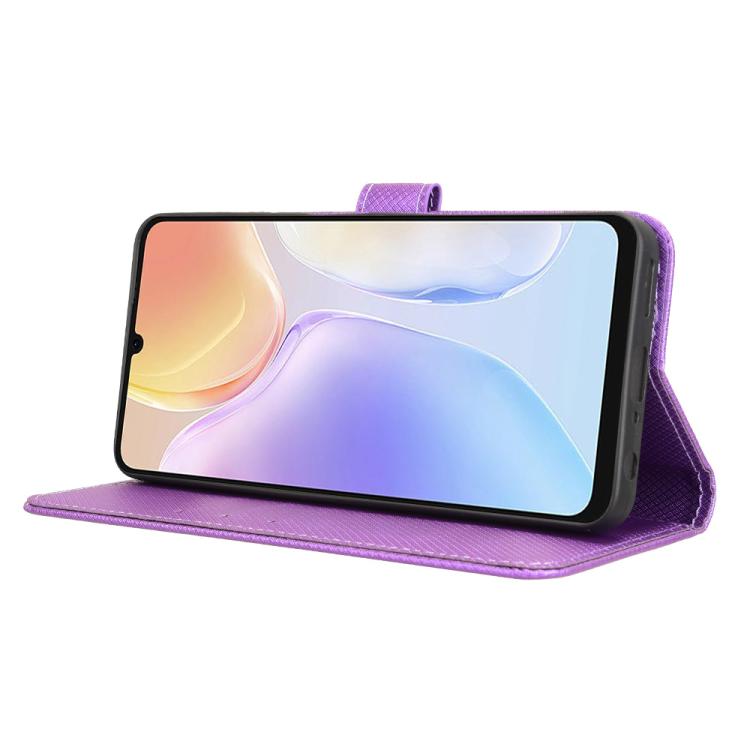 For Ulefone Note 20 Pro Diamond Texture Leather Phone Case(Purple) - Ulefone Cases by PMC TechLife | Online Shopping South Africa | PMC TechLife | Buy Now Pay Later Mobicred