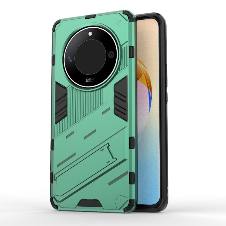 For Honor X50 5G Global / X9B Punk Armor 2 in 1 PC + TPU Phone Case with Holder(Green) - Honor Cases by PMC Jewellery | Online Shopping South Africa | PMC Jewellery | Buy Now Pay Later Mobicred