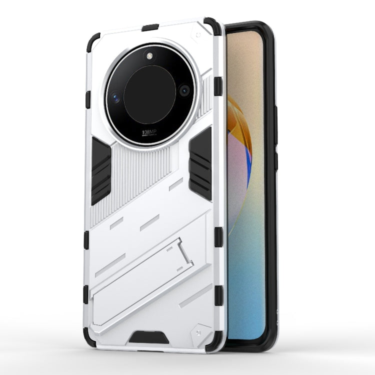 For Honor X50 5G Global / X9B Punk Armor 2 in 1 PC + TPU Phone Case with Holder(White) - Honor Cases by PMC Jewellery | Online Shopping South Africa | PMC Jewellery | Buy Now Pay Later Mobicred