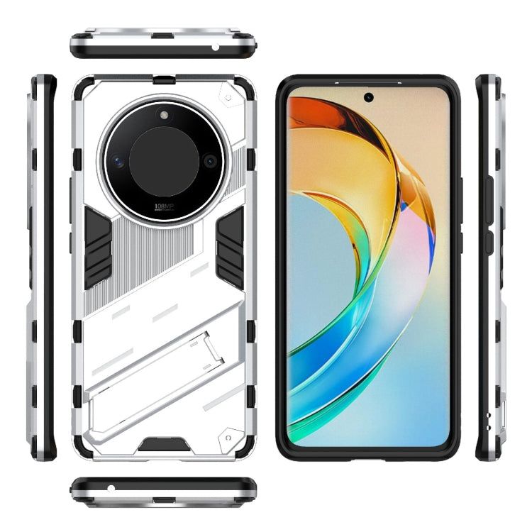 For Honor X50 5G Global / X9B Punk Armor 2 in 1 PC + TPU Phone Case with Holder(White) - Honor Cases by PMC Jewellery | Online Shopping South Africa | PMC Jewellery | Buy Now Pay Later Mobicred