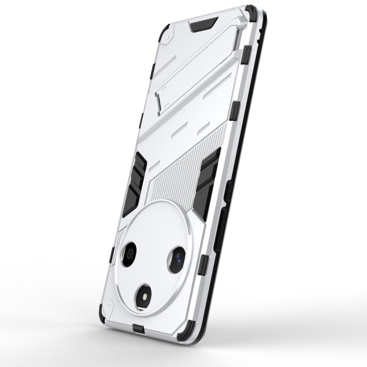 For Honor X50 5G Global / X9B Punk Armor 2 in 1 PC + TPU Phone Case with Holder(White) - Honor Cases by PMC Jewellery | Online Shopping South Africa | PMC Jewellery | Buy Now Pay Later Mobicred