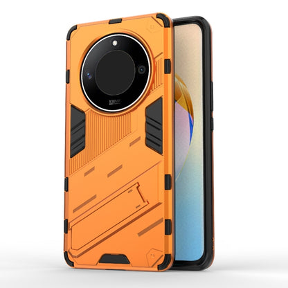 For Honor X50 5G Global / X9B Punk Armor 2 in 1 PC + TPU Phone Case with Holder(Orange) - Honor Cases by PMC Jewellery | Online Shopping South Africa | PMC Jewellery | Buy Now Pay Later Mobicred