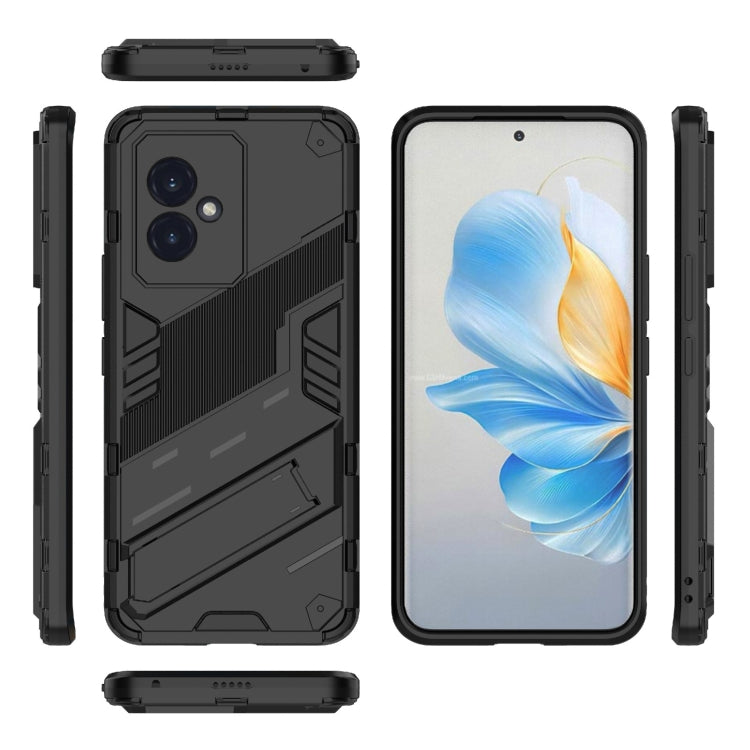 For Honor 100 5G Punk Armor 2 in 1 PC + TPU Phone Case with Holder(Black) - Honor Cases by PMC Jewellery | Online Shopping South Africa | PMC Jewellery | Buy Now Pay Later Mobicred