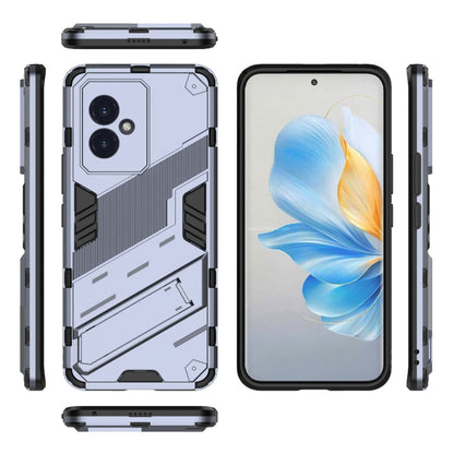 For Honor 100 5G Punk Armor 2 in 1 PC + TPU Phone Case with Holder(Grey) - Honor Cases by PMC Jewellery | Online Shopping South Africa | PMC Jewellery | Buy Now Pay Later Mobicred