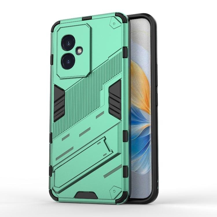 For Honor 100 5G Punk Armor 2 in 1 PC + TPU Phone Case with Holder(Green) - Honor Cases by PMC Jewellery | Online Shopping South Africa | PMC Jewellery | Buy Now Pay Later Mobicred