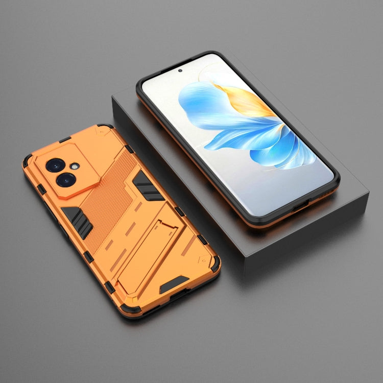 For Honor 100 5G Punk Armor 2 in 1 PC + TPU Phone Case with Holder(Orange) - Honor Cases by PMC Jewellery | Online Shopping South Africa | PMC Jewellery | Buy Now Pay Later Mobicred