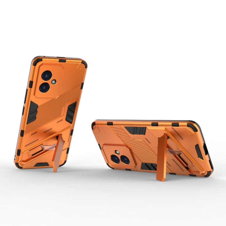 For Honor 100 5G Punk Armor 2 in 1 PC + TPU Phone Case with Holder(Orange) - Honor Cases by PMC Jewellery | Online Shopping South Africa | PMC Jewellery | Buy Now Pay Later Mobicred