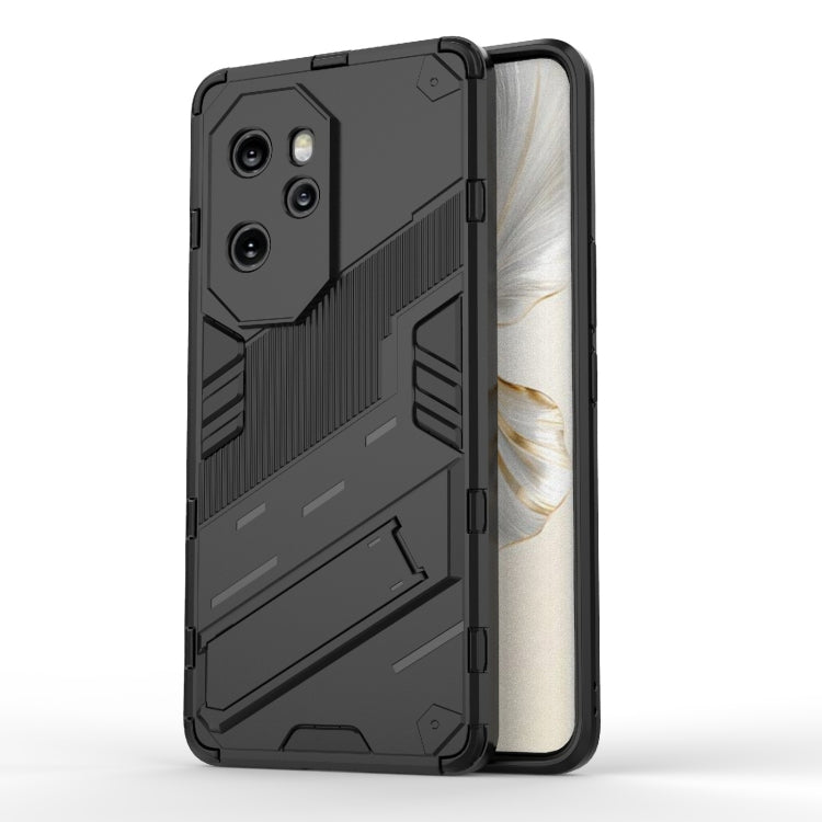 For Honor 100 Pro 5G Punk Armor 2 in 1 PC + TPU Phone Case with Holder(Black) - Honor Cases by PMC TechLife | Online Shopping South Africa | PMC TechLife | Buy Now Pay Later Mobicred