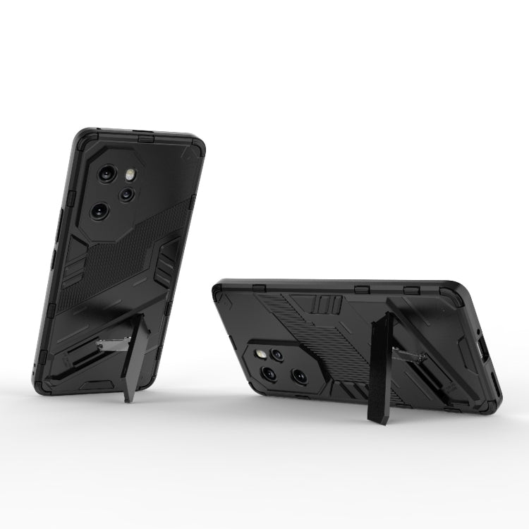 For Honor 100 Pro 5G Punk Armor 2 in 1 PC + TPU Phone Case with Holder(Black) - Honor Cases by PMC TechLife | Online Shopping South Africa | PMC TechLife | Buy Now Pay Later Mobicred