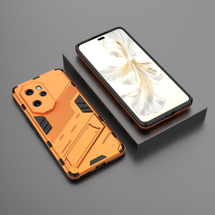 For Honor 100 Pro 5G Punk Armor 2 in 1 PC + TPU Phone Case with Holder(Orange) - Honor Cases by PMC TechLife | Online Shopping South Africa | PMC TechLife | Buy Now Pay Later Mobicred