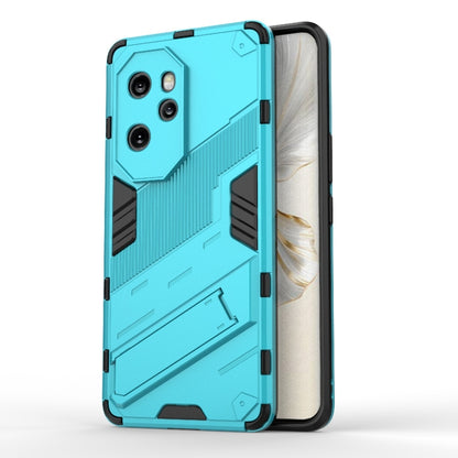 For Honor 100 Pro 5G Punk Armor 2 in 1 PC + TPU Phone Case with Holder(Blue) - Honor Cases by PMC Jewellery | Online Shopping South Africa | PMC Jewellery | Buy Now Pay Later Mobicred