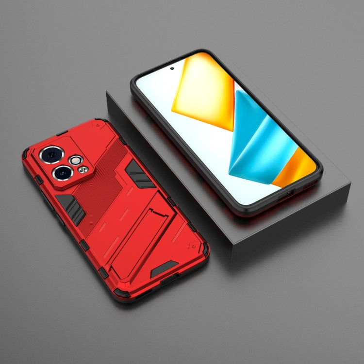 For Honor 90 GT 5G Punk Armor 2 in 1 PC + TPU Phone Case with Holder(Red) - Honor Cases by PMC TechLife | Online Shopping South Africa | PMC TechLife | Buy Now Pay Later Mobicred