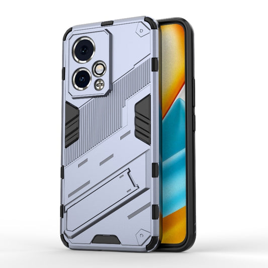 For Honor 90 GT 5G Punk Armor 2 in 1 PC + TPU Phone Case with Holder(Grey) - Honor Cases by PMC Jewellery | Online Shopping South Africa | PMC Jewellery | Buy Now Pay Later Mobicred