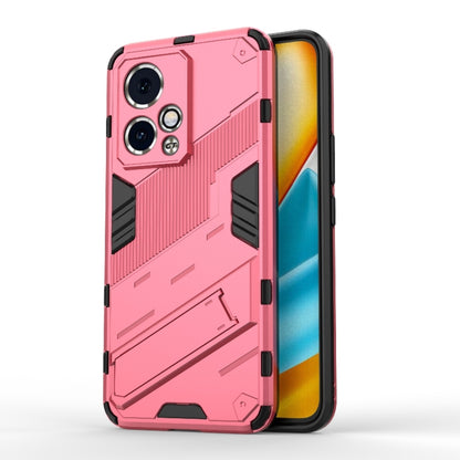 For Honor 90 GT 5G Punk Armor 2 in 1 PC + TPU Phone Case with Holder(Light Red) - Honor Cases by PMC Jewellery | Online Shopping South Africa | PMC Jewellery | Buy Now Pay Later Mobicred