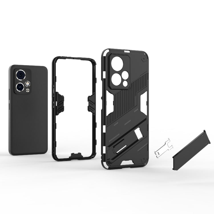 For Honor 90 GT 5G Punk Armor 2 in 1 PC + TPU Phone Case with Holder(Light Red) - Honor Cases by PMC TechLife | Online Shopping South Africa | PMC TechLife | Buy Now Pay Later Mobicred