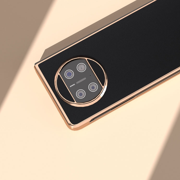 For Huawei Mate X3 Genuine Leather Silk Series Nano Plating Phone Case(Black) - Huawei Cases by PMC TechLife | Online Shopping South Africa | PMC TechLife | Buy Now Pay Later Mobicred