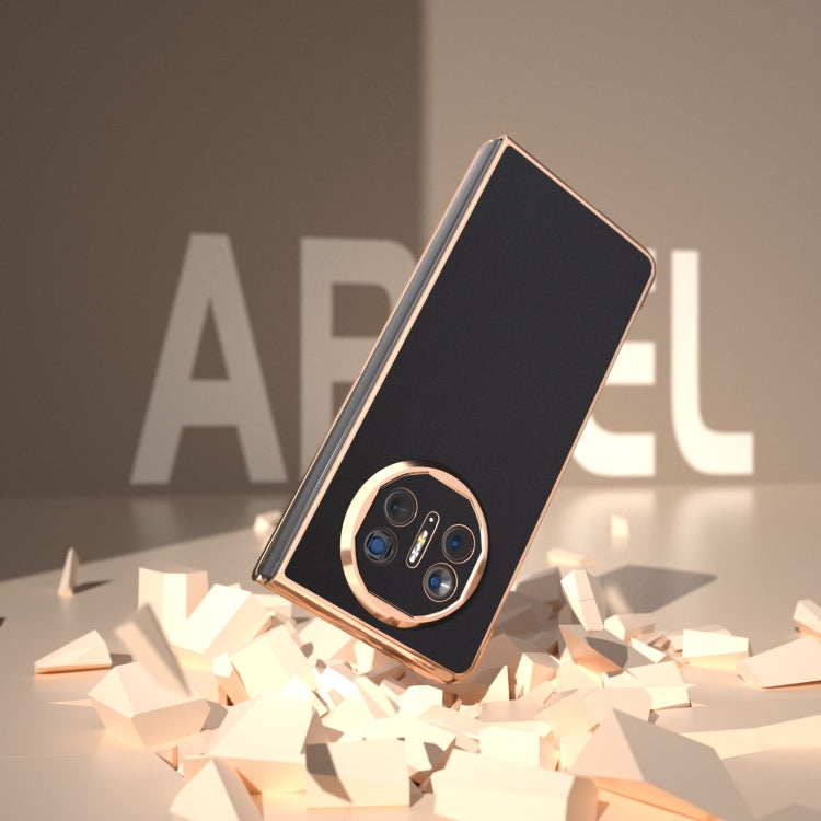 For Huawei Mate X5 Genuine Leather Silk Series Nano Plating Phone Case(Black) - free shipping - PMC TechLife - Order now!