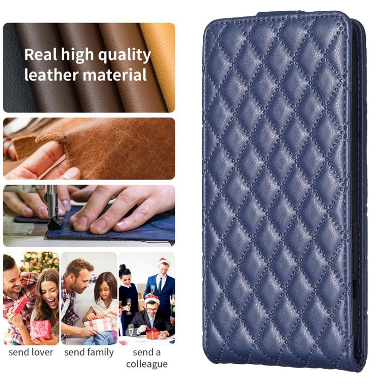 For Nokia G42 5G Diamond Lattice Vertical Flip Leather Phone Case(Blue) - Nokia Cases by PMC TechLife | Online Shopping South Africa | PMC TechLife