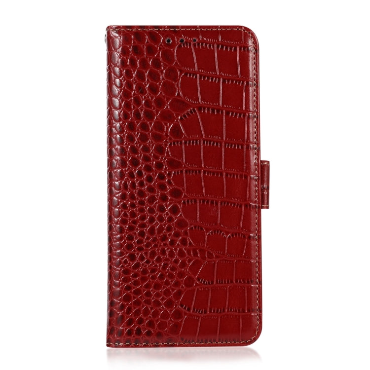 For Honor X6b Crocodile Top Layer Cowhide Leather Phone Case(Red) - Honor Cases by PMC TechLife | Online Shopping South Africa | PMC TechLife | Buy Now Pay Later Mobicred