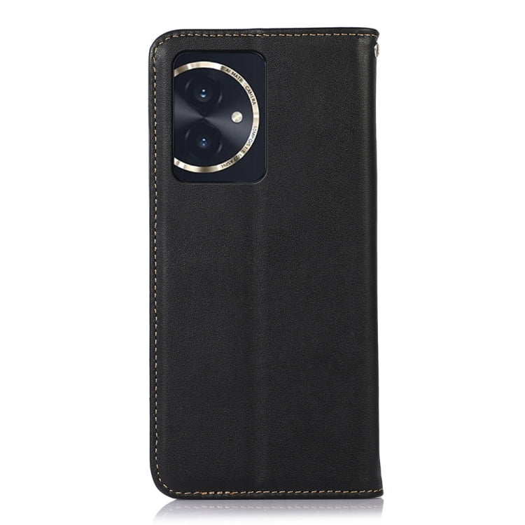 For Honor 100 KHAZNEH Nappa Top Layer Cowhide Leather Phone Case(Black) - free shipping - PMC TechLife - Order now!