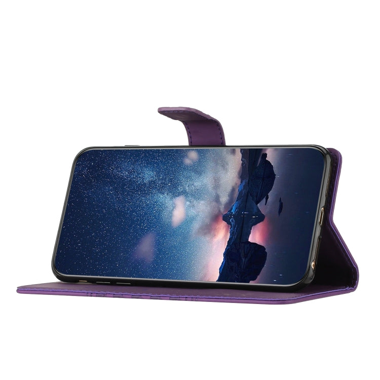 For iPhone 16 Diamond Embossed Skin Feel Leather Phone Case(Purple) - iPhone 16 Cases by PMC TechLife | Online Shopping South Africa | PMC TechLife | Buy Now Pay Later Mobicred