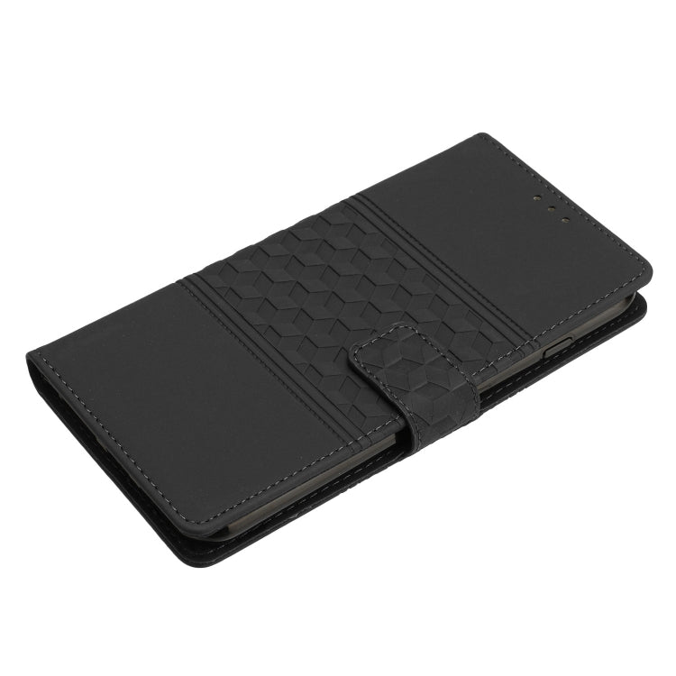 For iPhone 16 Pro Diamond Embossed Skin Feel Leather Phone Case(Black) - iPhone 16 Pro Cases by PMC TechLife | Online Shopping South Africa | PMC TechLife | Buy Now Pay Later Mobicred
