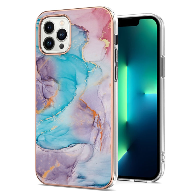 For iPhone 16 Pro Electroplating Pattern IMD TPU Shockproof Case(Milky Way Blue Marble) - iPhone 16 Pro Cases by PMC TechLife | Online Shopping South Africa | PMC TechLife | Buy Now Pay Later Mobicred
