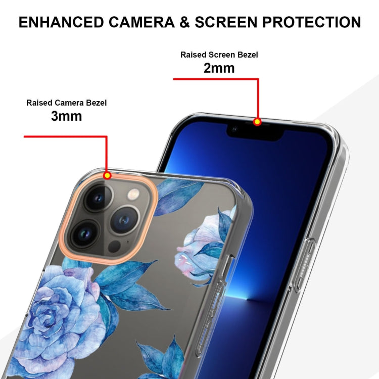 For iPhone 16 Pro Flowers and Plants Series IMD TPU Phone Case(Orchid Peony) - iPhone 16 Pro Cases by PMC TechLife | Online Shopping South Africa | PMC TechLife | Buy Now Pay Later Mobicred