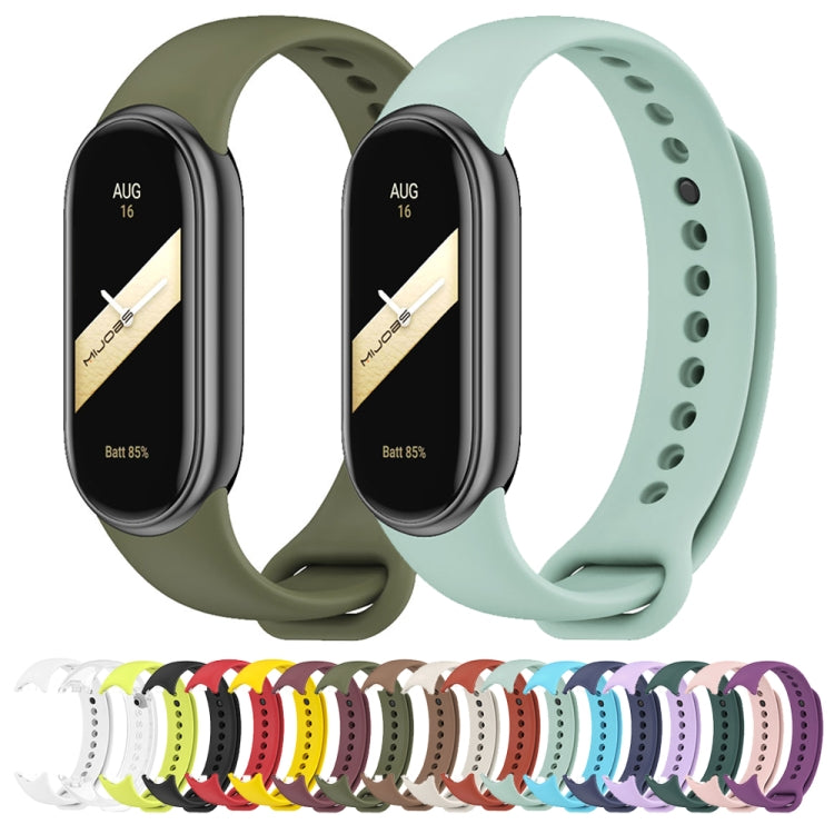 For Xiaomi Mi Band 8 / 9 Mijobs Solid Color Silicone Watch Band(Crow Blue) - Watch Bands by MIJOBS | Online Shopping South Africa | PMC TechLife | Buy Now Pay Later Mobicred
