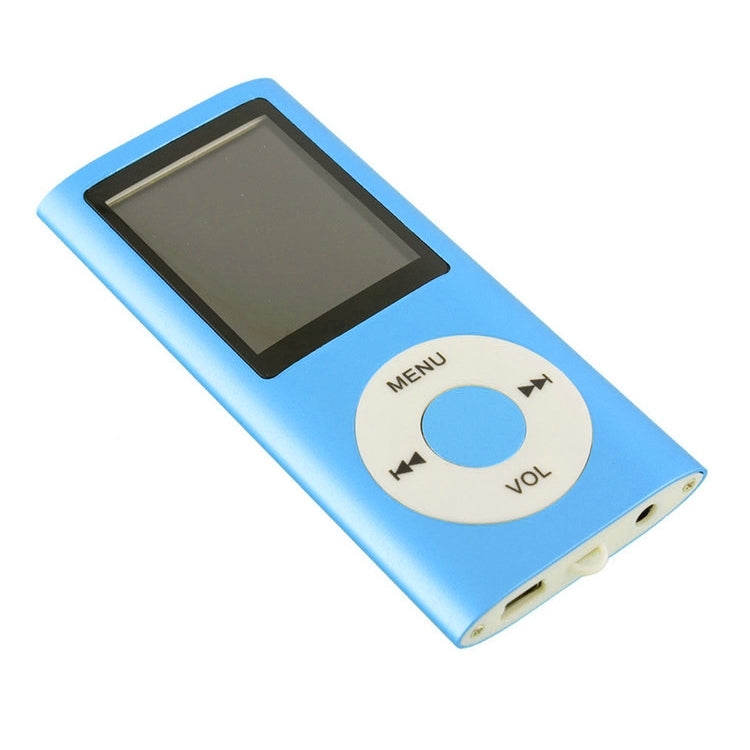 1.8 inch TFT Screen Metal MP4 Player With 8G TF Card+Earphone+Cable(Blue) - MP4 Player by PMC Jewellery | Online Shopping South Africa | PMC Jewellery | Buy Now Pay Later Mobicred