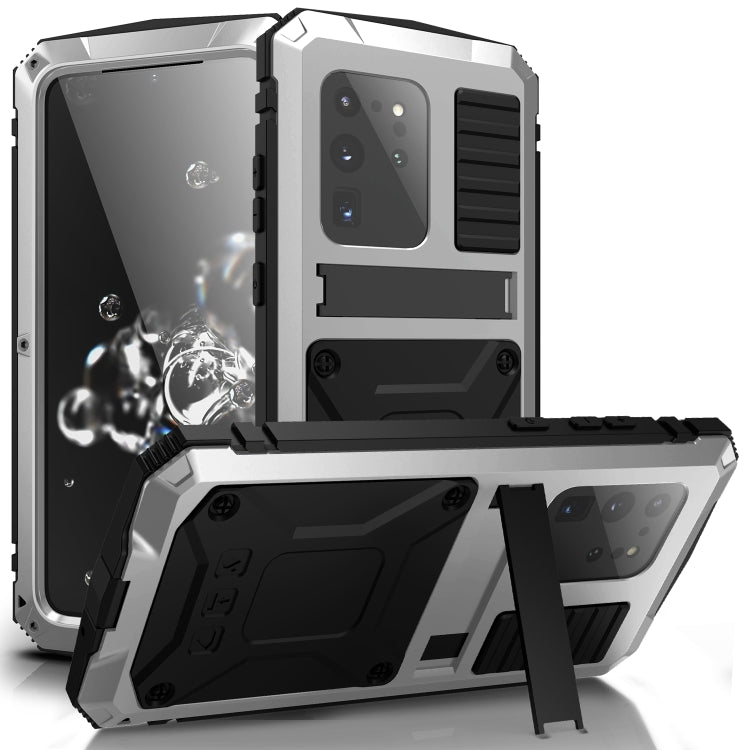 For Samsung Galaxy S20 Plus R-JUST Waterproof Shockproof Dustproof Metal + Silicone Protective Case(Silver) - free shipping - PMC TechLife - Order now!