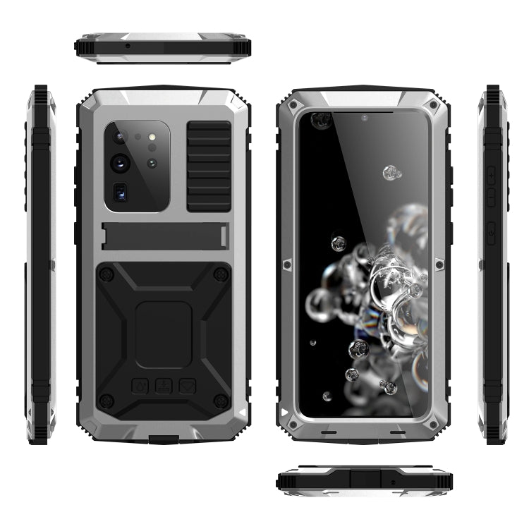 For Samsung Galaxy S20 Plus R-JUST Waterproof Shockproof Dustproof Metal + Silicone Protective Case(Silver) - free shipping - PMC TechLife - Order now!