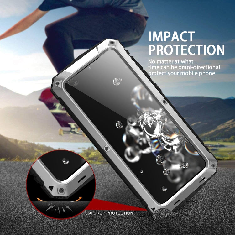 For Samsung Galaxy S20 Plus R-JUST Waterproof Shockproof Dustproof Metal + Silicone Protective Case(Silver) - free shipping - PMC TechLife - Order now!