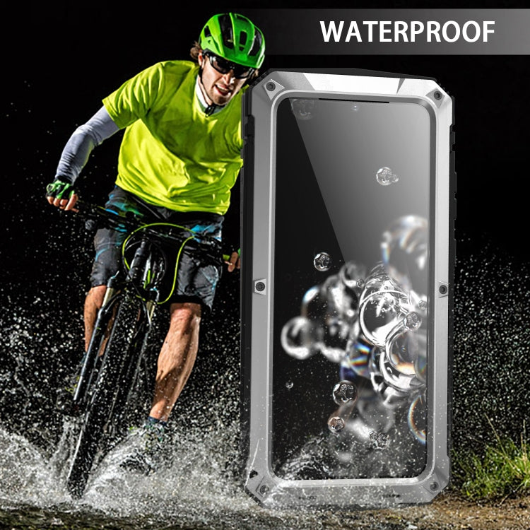For Samsung Galaxy S20 Plus R-JUST Waterproof Shockproof Dustproof Metal + Silicone Protective Case(Silver) - free shipping - PMC TechLife - Order now!