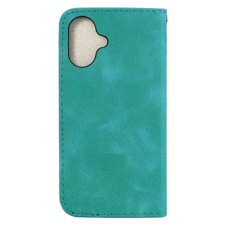 For iPhone 16 Seven-shaped Embossed Leather Phone Case(Green) - iPhone 16 Cases by PMC TechLife | Online Shopping South Africa | PMC TechLife | Buy Now Pay Later Mobicred