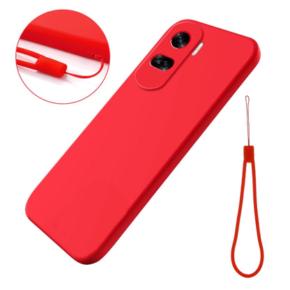 For Honor 90 Lite / X50i Pure Color Liquid Silicone Shockproof Phone Case(Red) - Honor Cases by PMC Jewellery | Online Shopping South Africa | PMC Jewellery | Buy Now Pay Later Mobicred