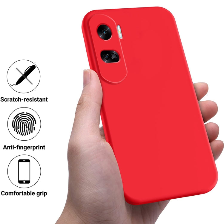 For Honor 90 Lite / X50i Pure Color Liquid Silicone Shockproof Phone Case(Red) - Honor Cases by PMC Jewellery | Online Shopping South Africa | PMC Jewellery | Buy Now Pay Later Mobicred