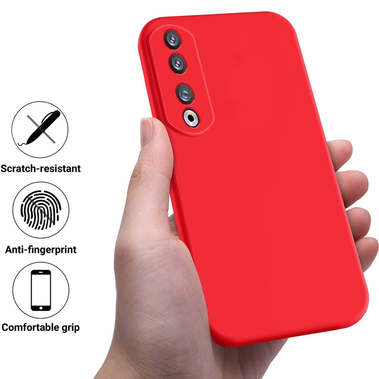 For Honor 90 Pro Pure Color Liquid Silicone Shockproof Phone Case(Red) - Honor Cases by PMC TechLife | Online Shopping South Africa | PMC TechLife | Buy Now Pay Later Mobicred