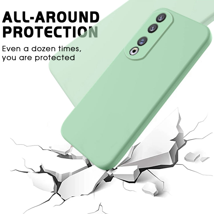 For Honor 90 Pro Pure Color Liquid Silicone Shockproof Phone Case(Green) - Honor Cases by PMC Jewellery | Online Shopping South Africa | PMC Jewellery | Buy Now Pay Later Mobicred