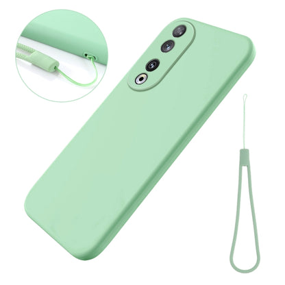 For Honor 90 Pure Color Liquid Silicone Shockproof Phone Case(Green) - Honor Cases by PMC Jewellery | Online Shopping South Africa | PMC Jewellery | Buy Now Pay Later Mobicred