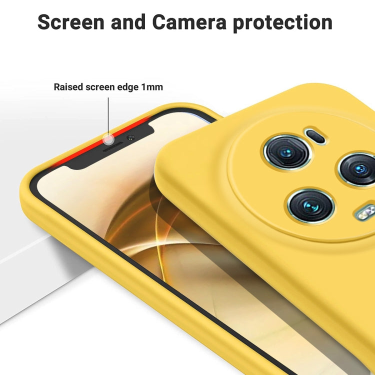For Honor Magic5 Pro Solid Color Liquid Silicone Dropproof Full Coverage Phone Case(Yellow) - Honor Cases by PMC TechLife | Online Shopping South Africa | PMC TechLife | Buy Now Pay Later Mobicred