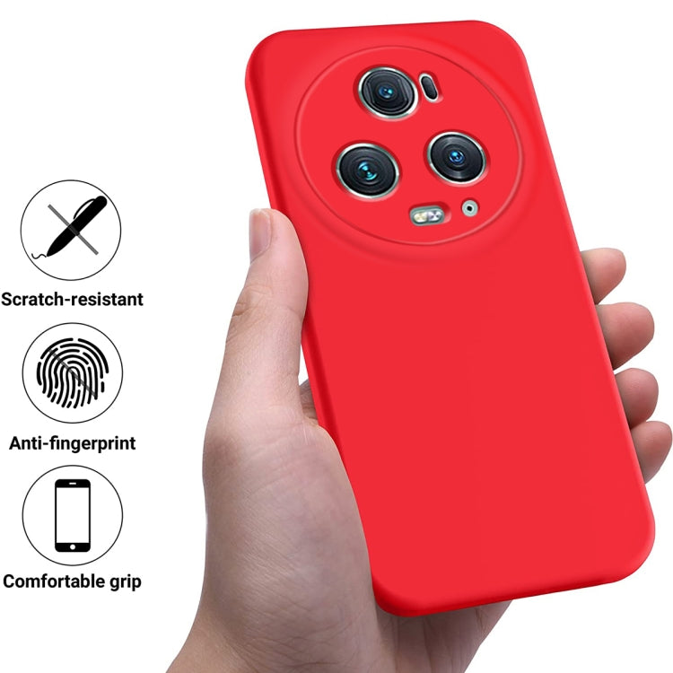For Honor Magic5 Pro Solid Color Liquid Silicone Dropproof Full Coverage Phone Case(Red) - Honor Cases by PMC TechLife | Online Shopping South Africa | PMC TechLife | Buy Now Pay Later Mobicred