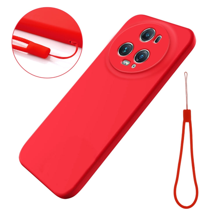 For Honor Magic5 Pro Pure Color Liquid Silicone Shockproof Phone Case(Red) - Honor Cases by PMC Jewellery | Online Shopping South Africa | PMC Jewellery | Buy Now Pay Later Mobicred