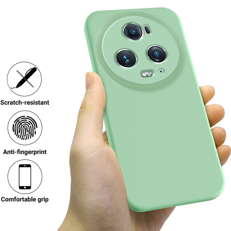 For Honor Magic5 Pro Pure Color Liquid Silicone Shockproof Phone Case(Green) - Honor Cases by PMC Jewellery | Online Shopping South Africa | PMC Jewellery | Buy Now Pay Later Mobicred