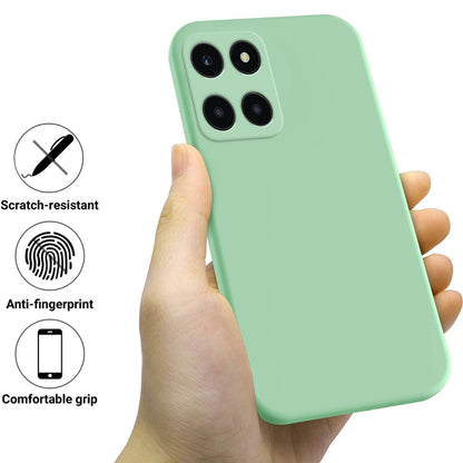 For Honor X6a Pure Color Liquid Silicone Shockproof Phone Case(Green) - Honor Cases by PMC Jewellery | Online Shopping South Africa | PMC Jewellery